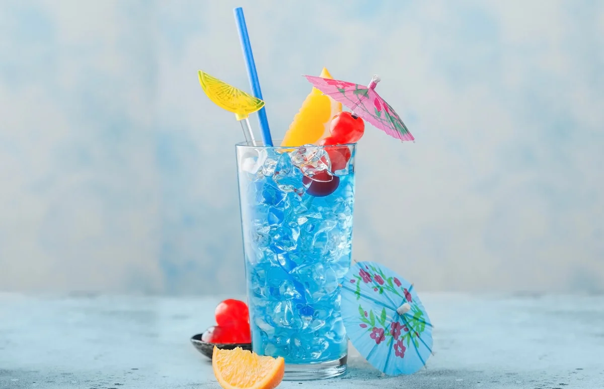 Blue lagoon summer cocktail