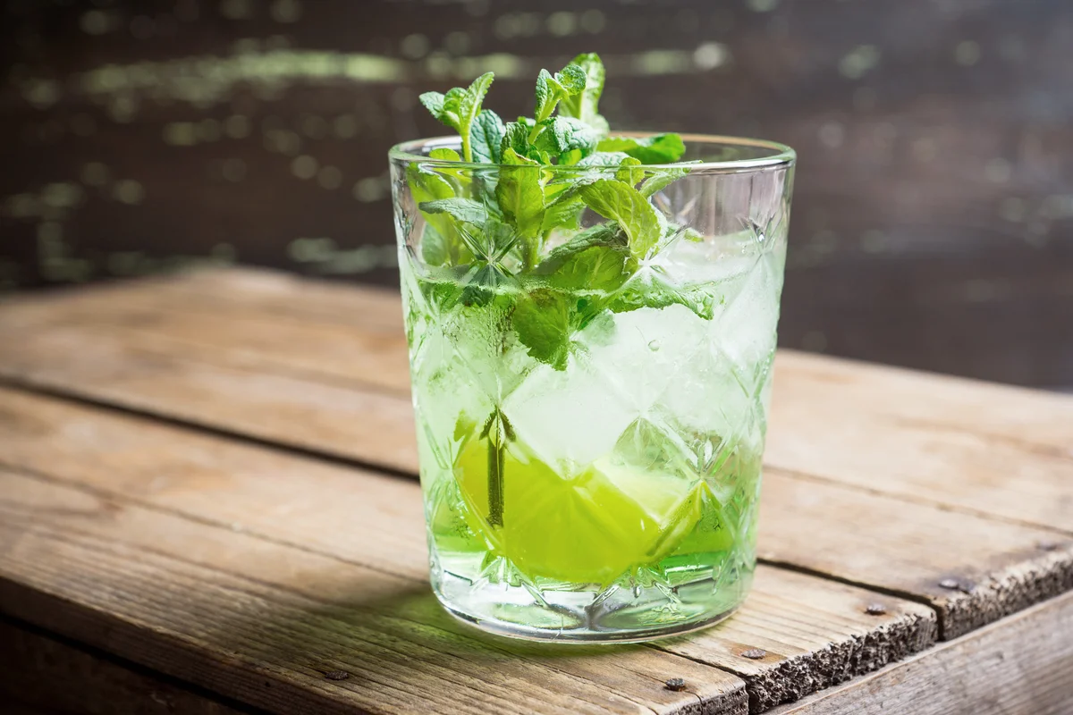 Mint cocktail with ice