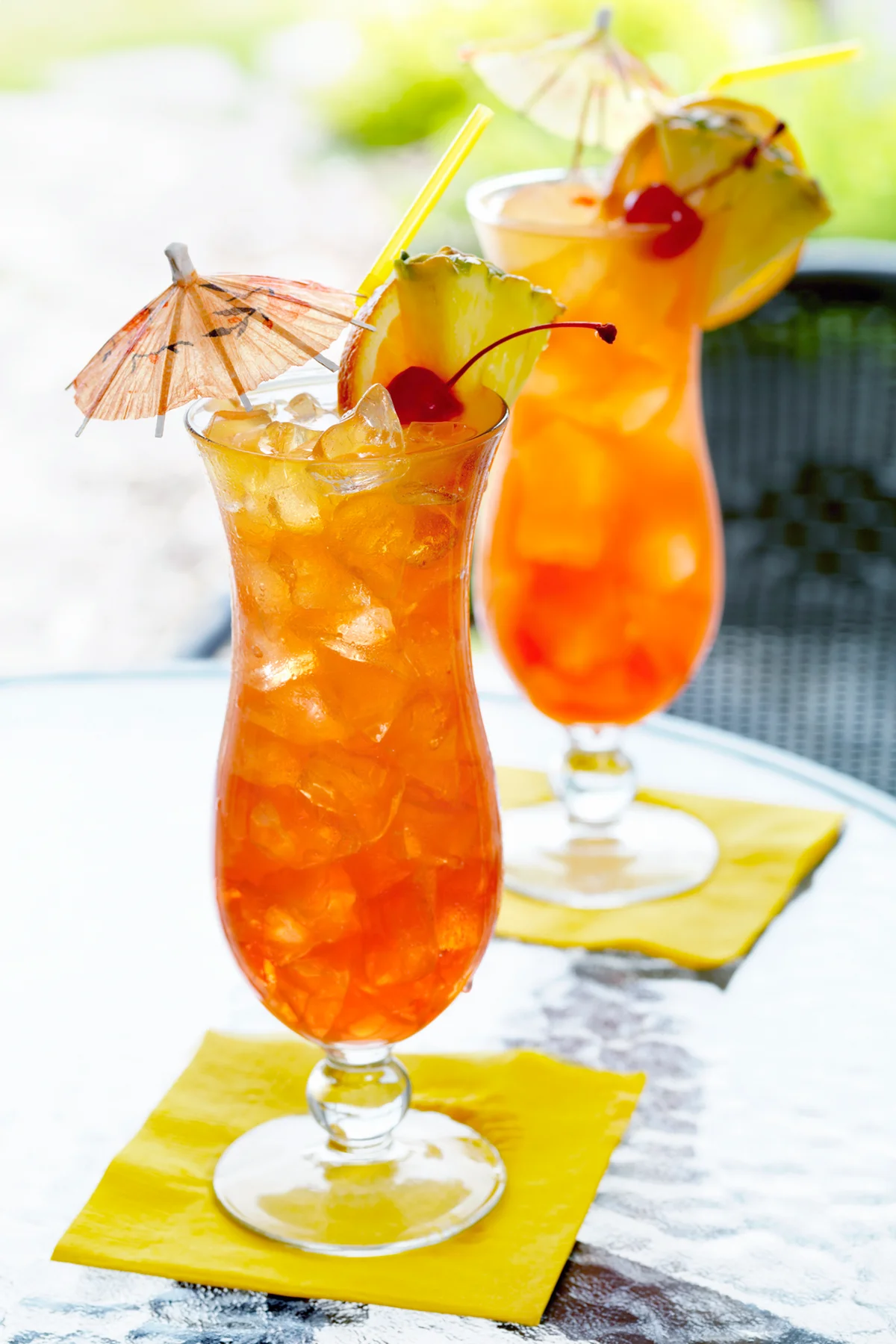 Cocktails on an Outdoor Patio