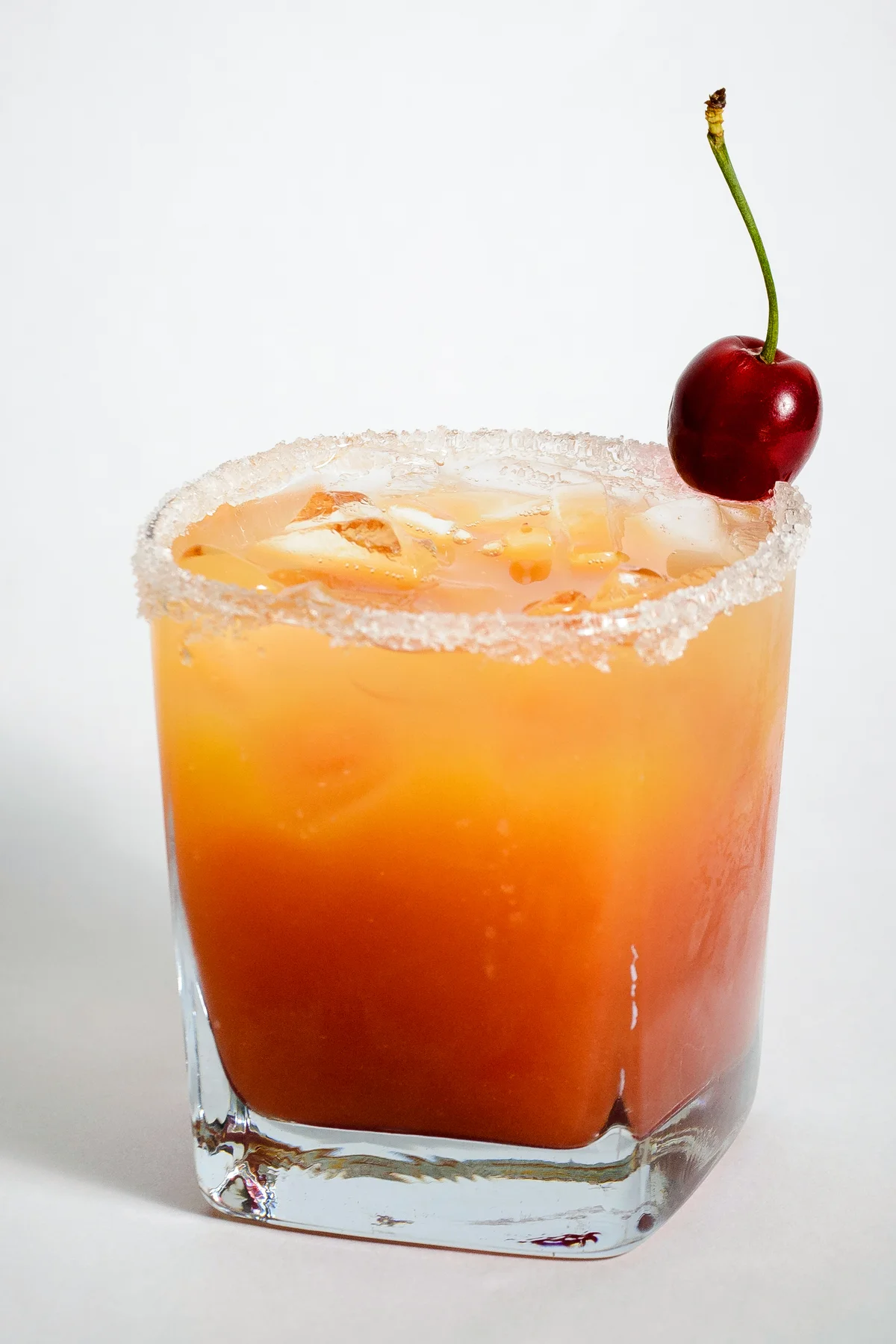 Orange juice and cherry cocktail
