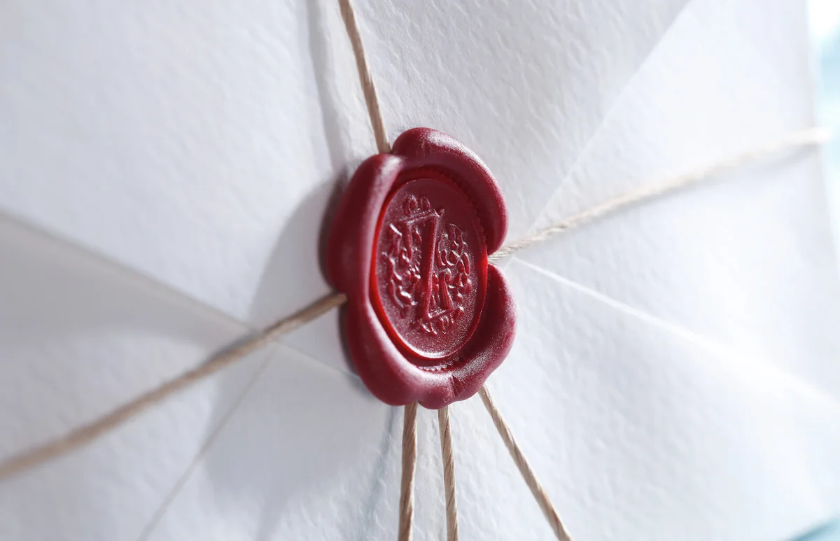 Envelope Sealed With Red Wax