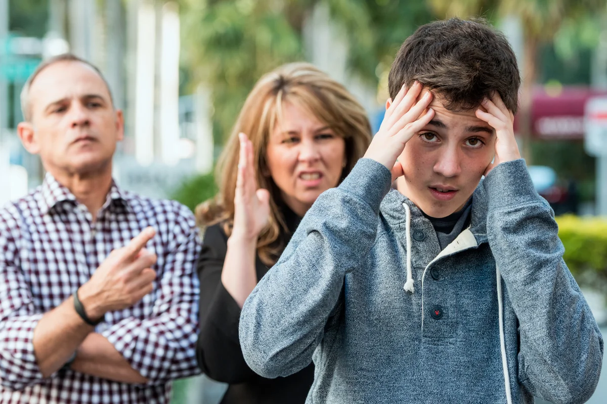Teenage boy in troubles