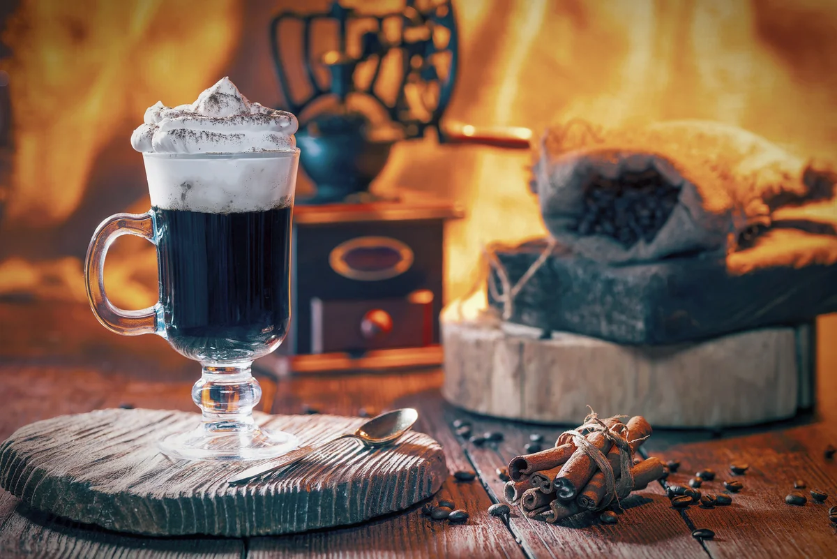 Irish coffee and spices