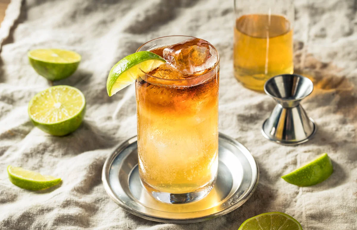 Traditional Dark and Stormy Cocktail