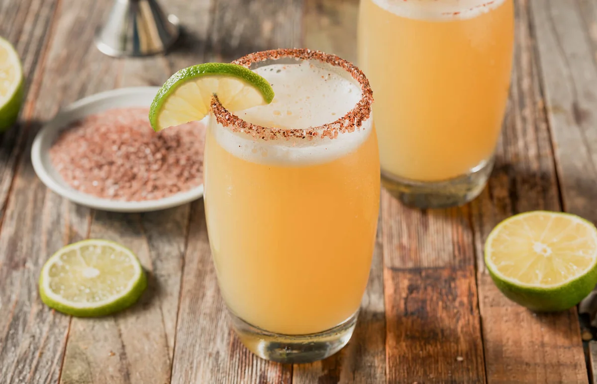 Mexican Beer and Lime Michelada Cocktail