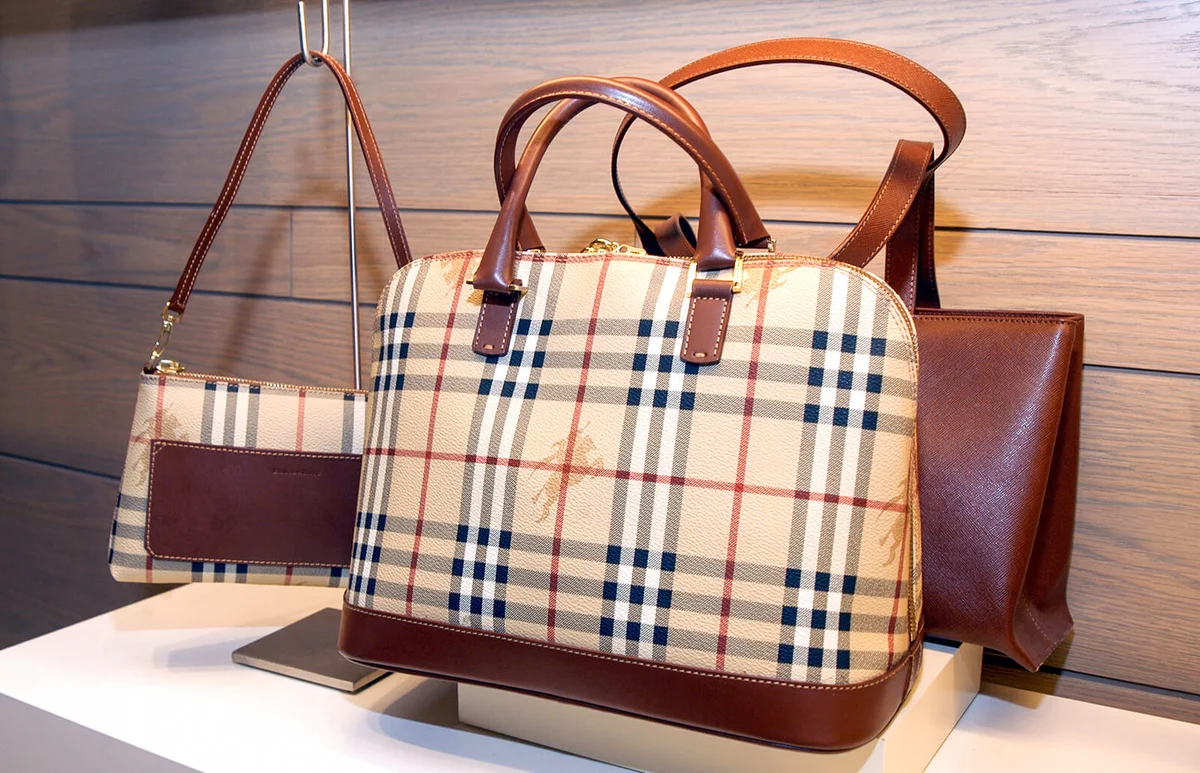 Burberry bags during Bloomingdale's Opens Burberry Accessory Shop with Reception to Benefit Safe Horizon at Bloomingdale's in New York City, New York, United States | Getty Editorial Use