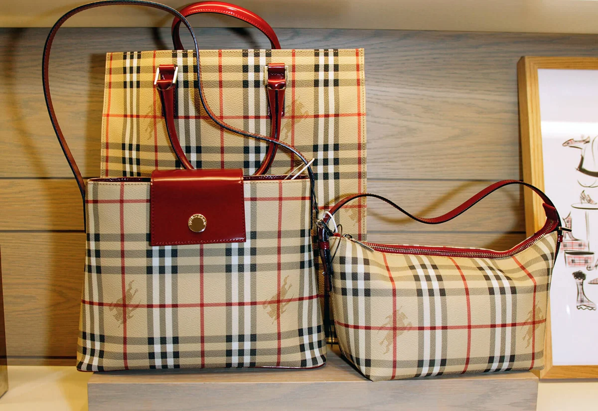 Handbags are shown at the Burberry Accessory Shop opening reception to benefit Safe Horizon at Bloomingdales September 4, 2003 in New York City | Getty Editorial Use