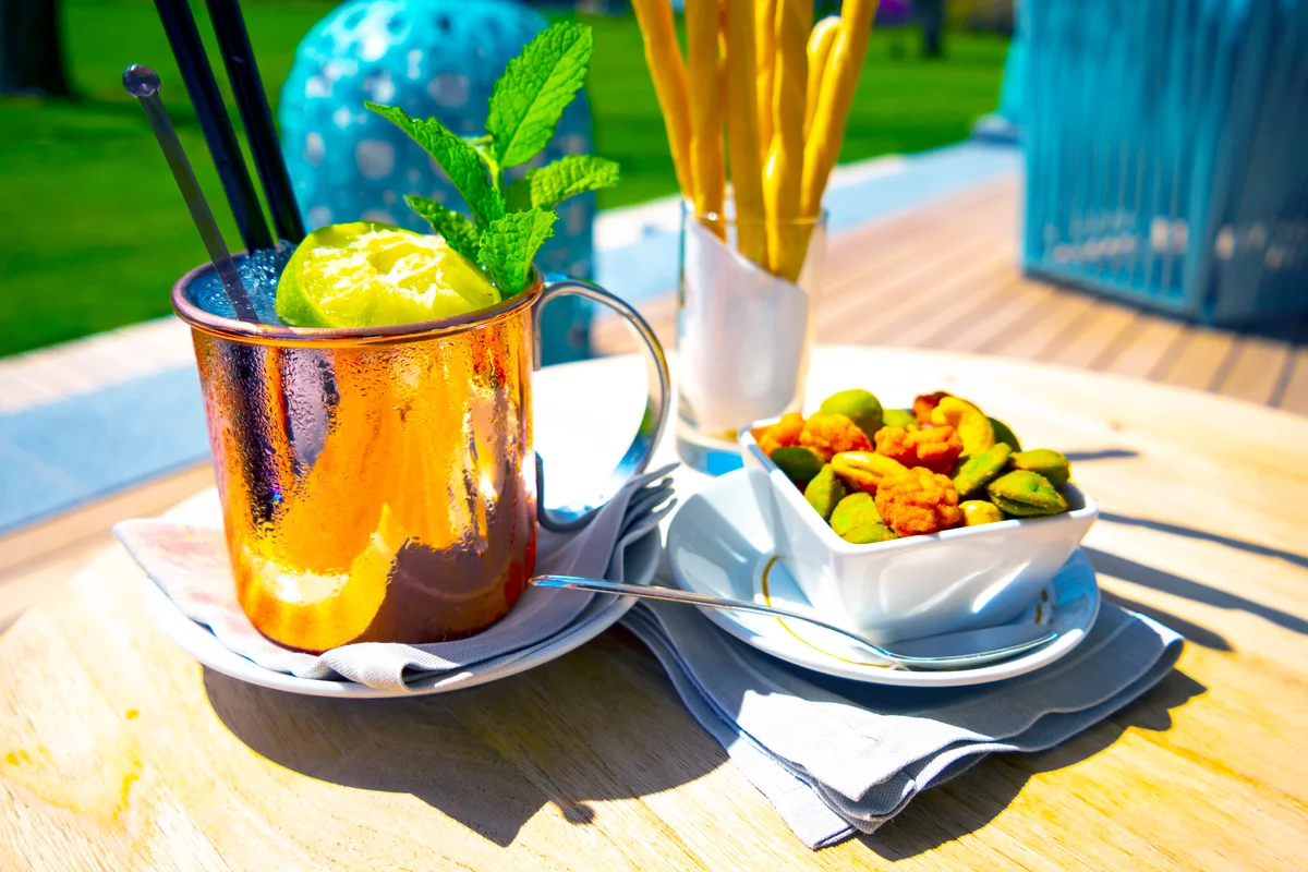 Pineapple Mule Cocktail in Copper Mug