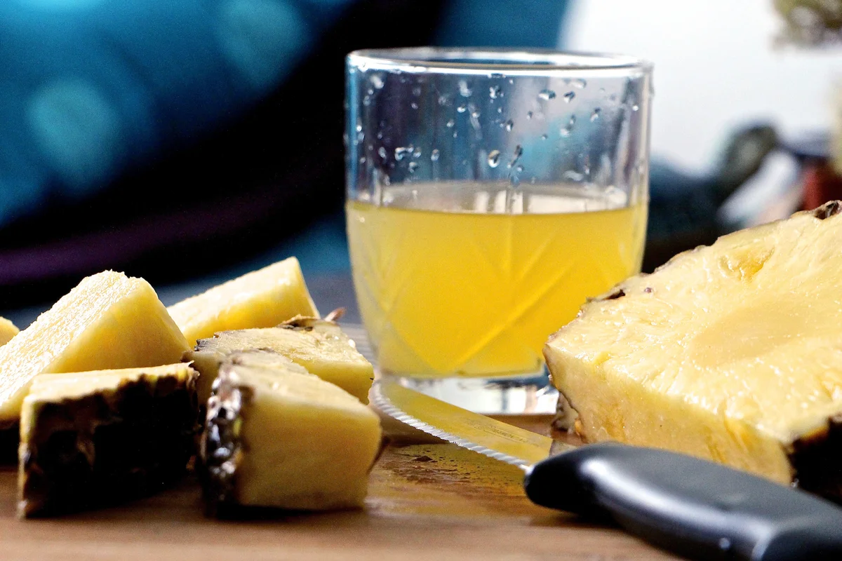 Pineapple Slices And Juice