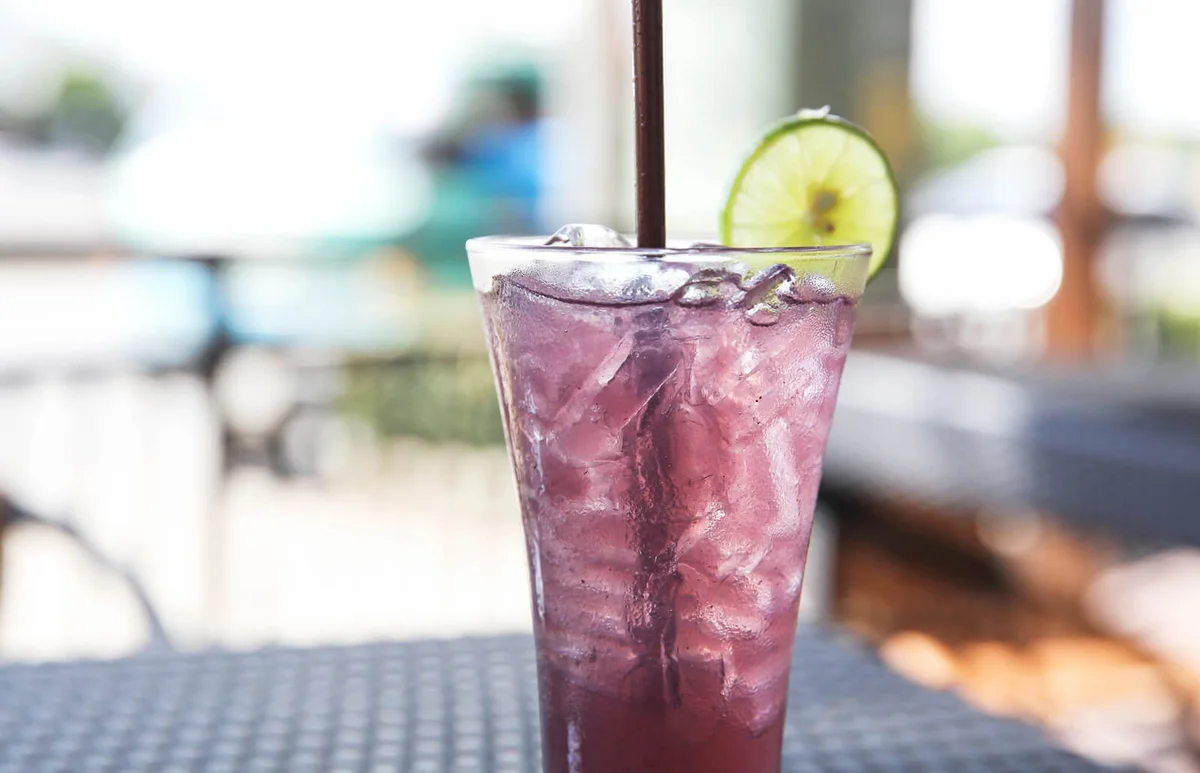 grape juice with lemon soda
