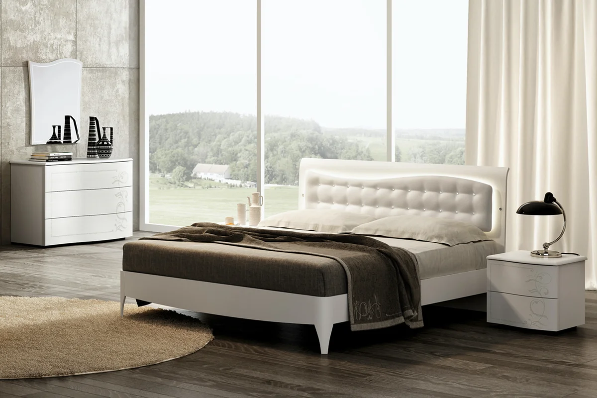 Headboard against window