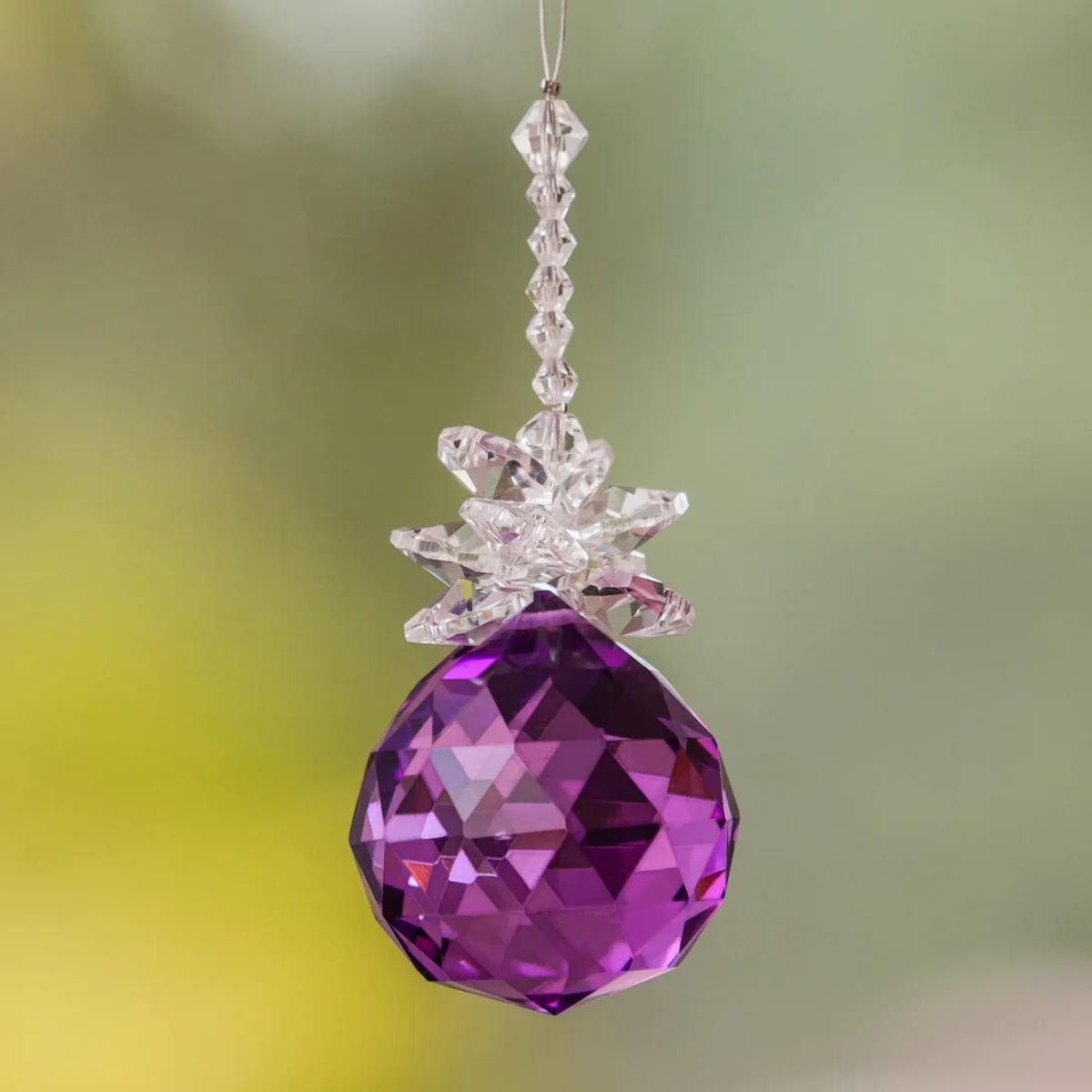 Glass Suncatcher with a garden