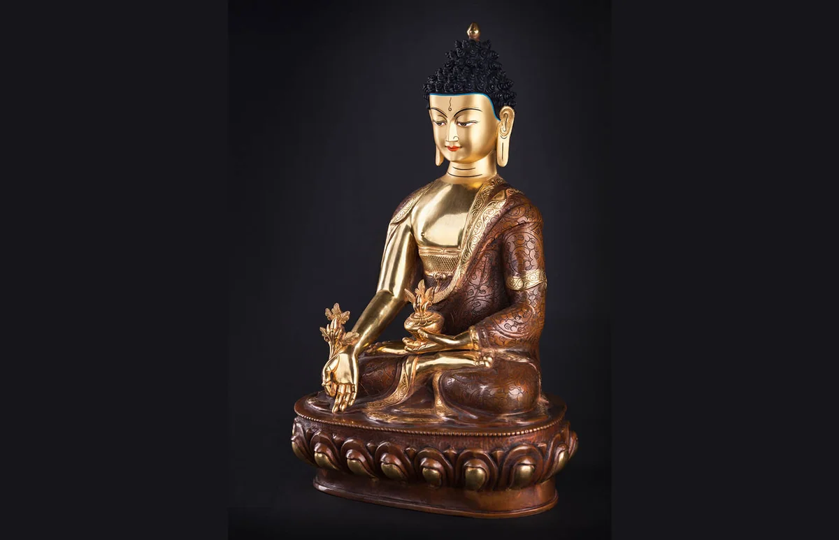 Gilded statue of Buddha Medicine