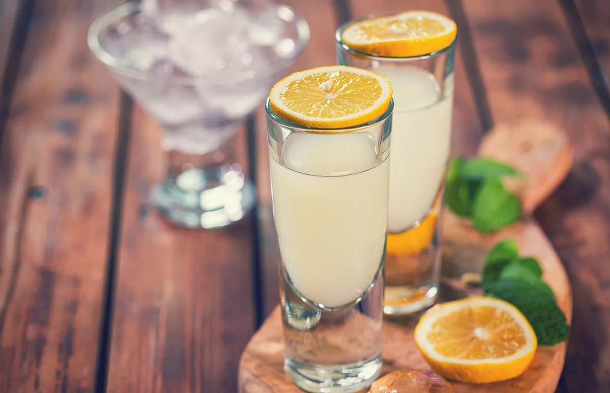 Traditional Liqueur With Lemons