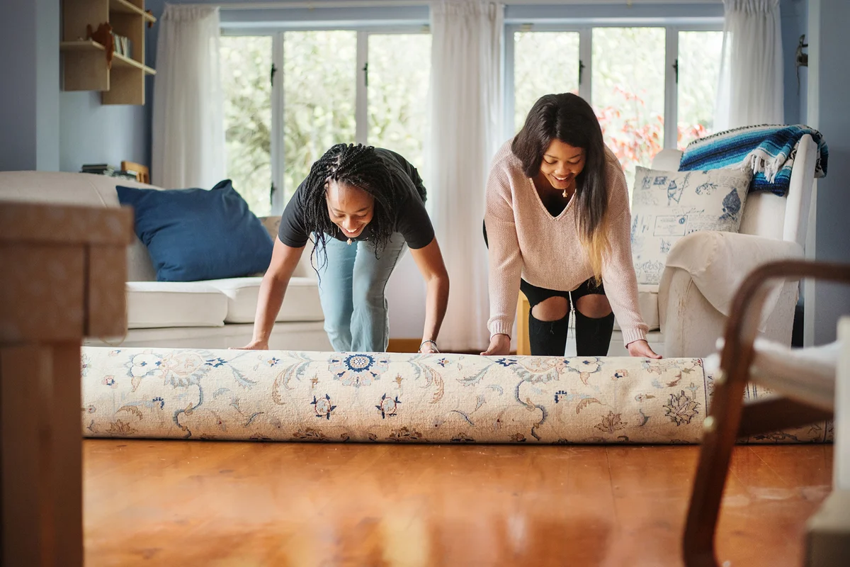 Unrolling carpet
