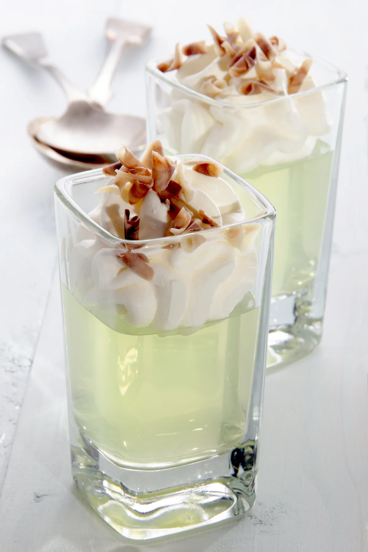 Tropical champagne jelly shot