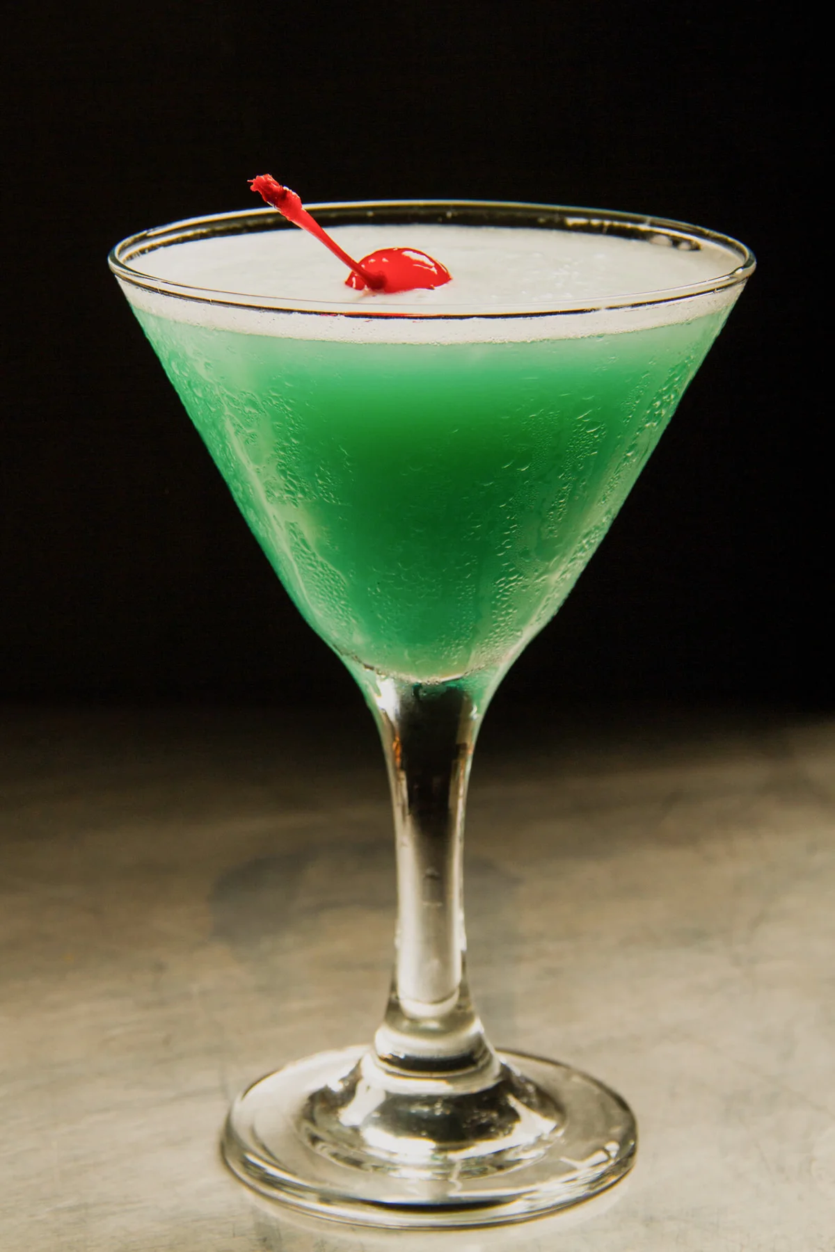 Cocktail Glass Against Black Background
