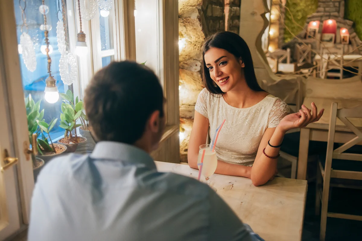 smiling young woman at speed date