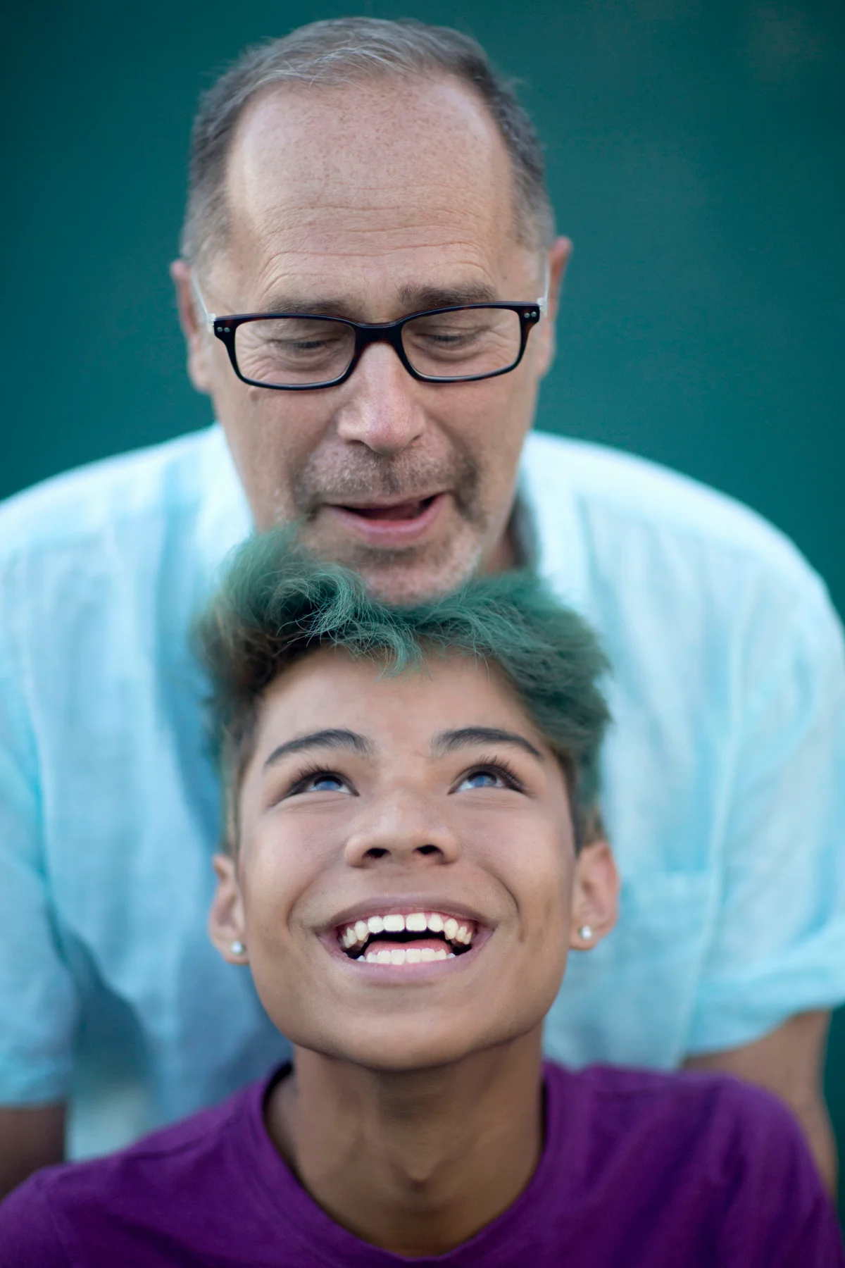 Father with his adopted transitioning son