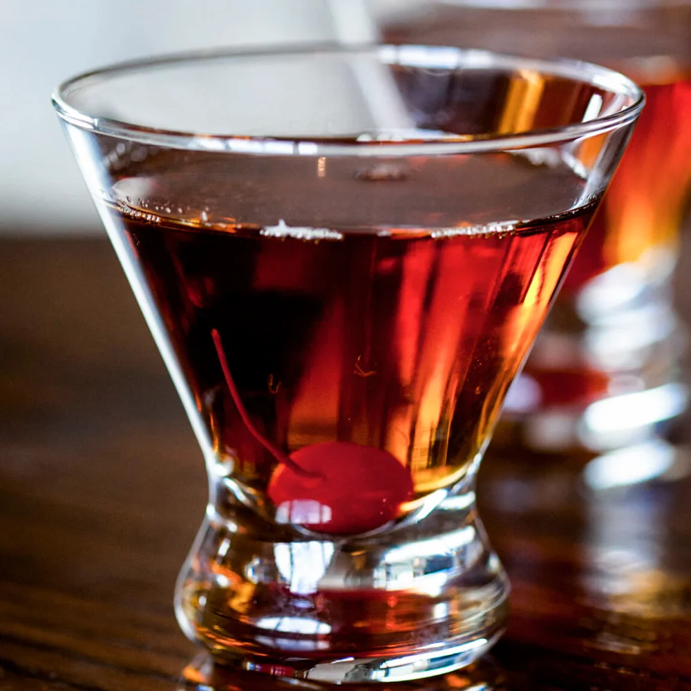 Two Manhattan cocktails