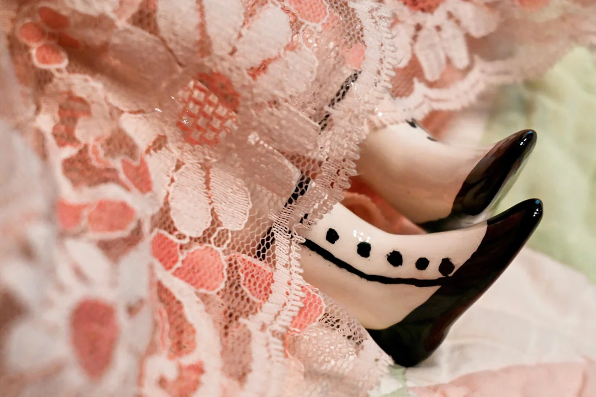 Vintage porcelain doll legs
