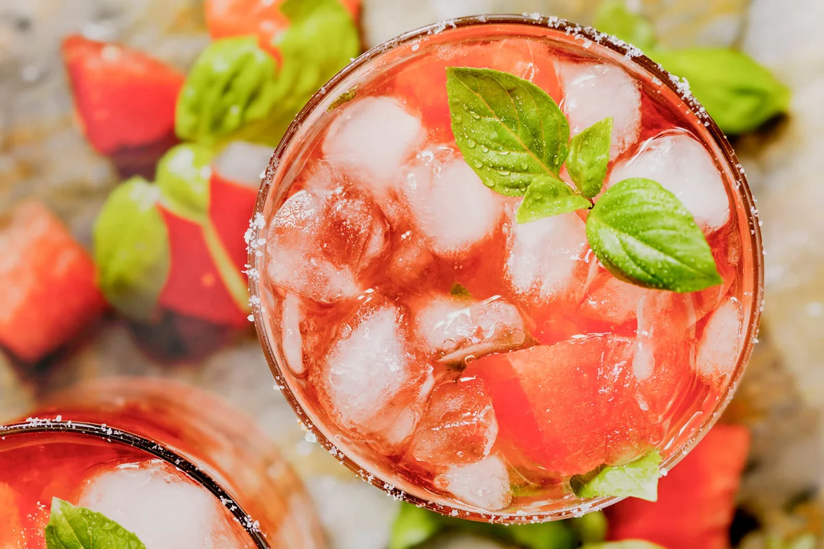 Watermelon and Basil cocktail