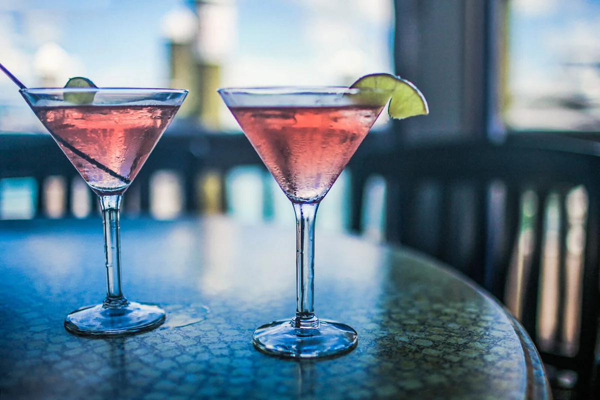Two nice and refreshing Cosmo martinis