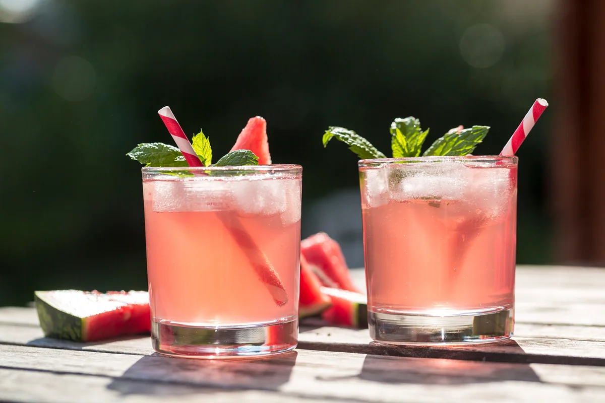 herbs and fruits with vodka