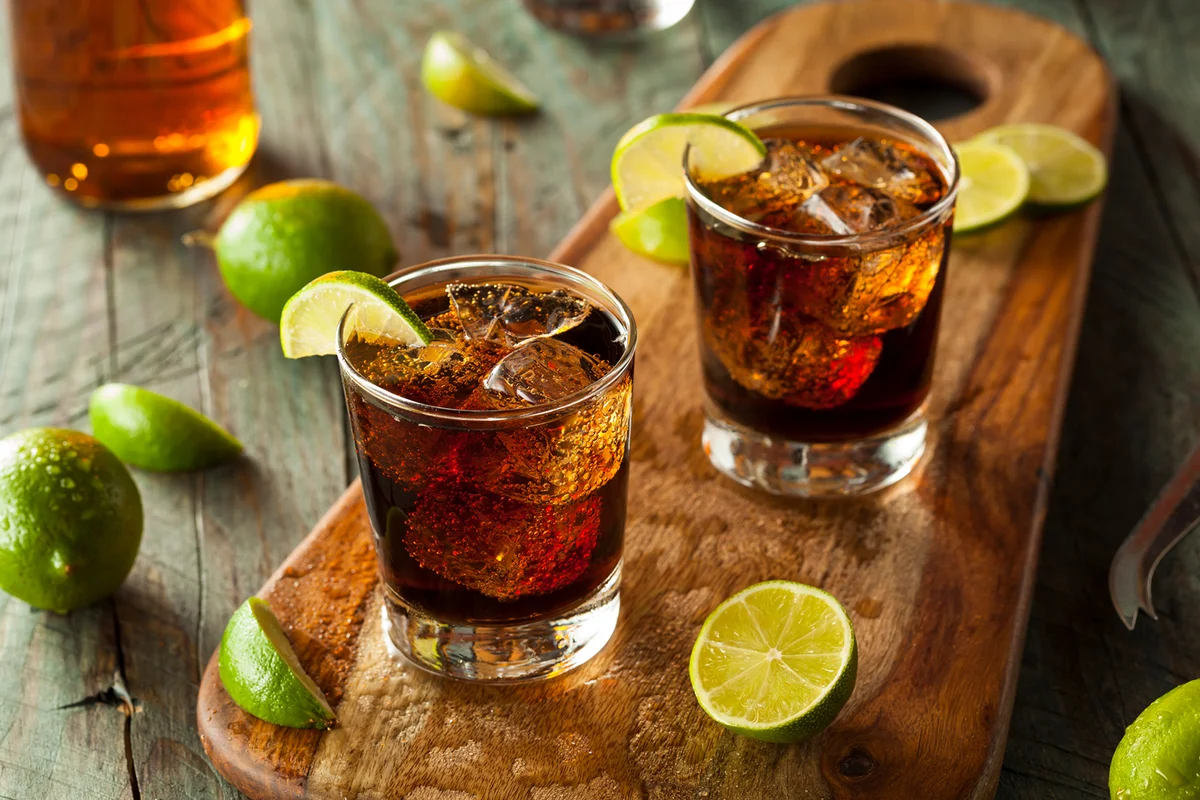 Soda and vodka