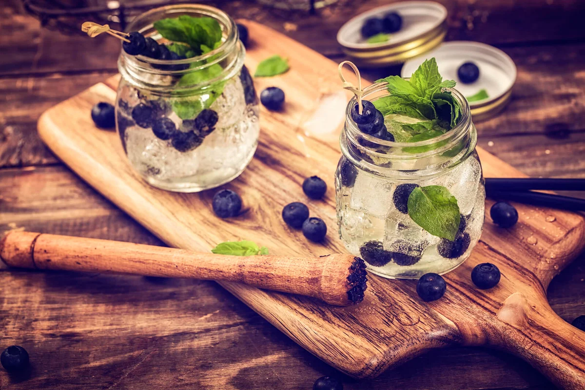 Blueberry Mojito as Fresh Summer Drink