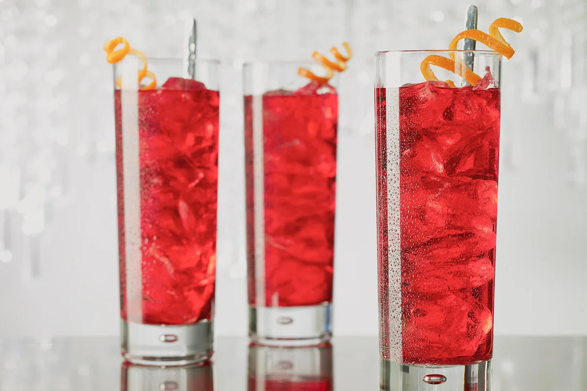 Three Americano Cocktail Drinks