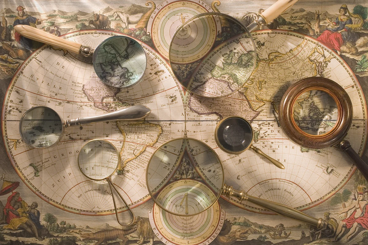 Antique magnifying glasses