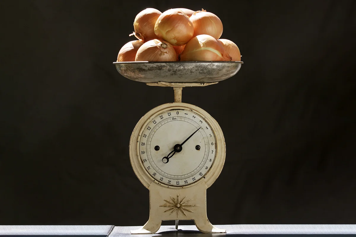 Antique food scale