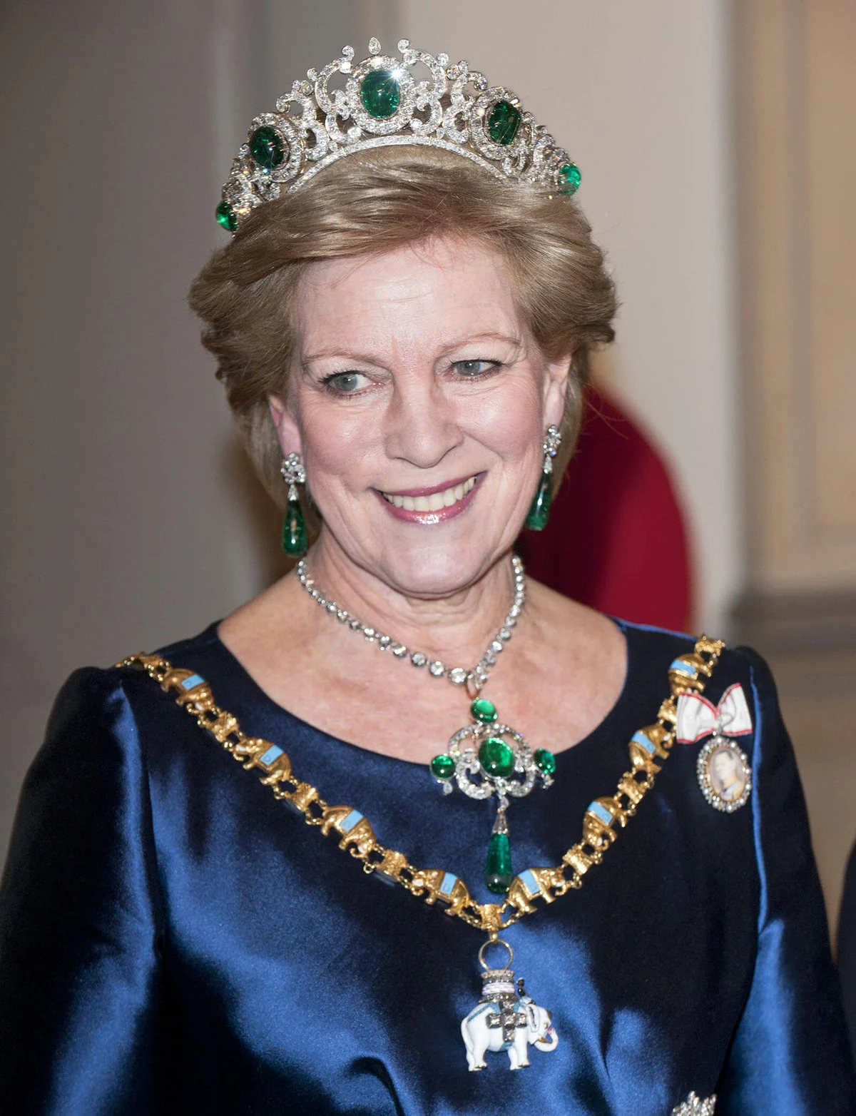 Queen Anne Marie Of Greece Arriving At A Gala Dinner