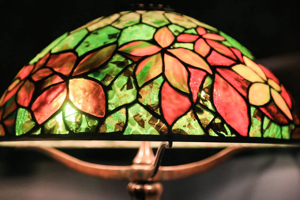 Colorful Tiffany type lamp