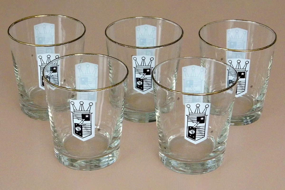 Set Of Libbey Safedge Old Fashioned Glasses With The Zenith Electronics Logo