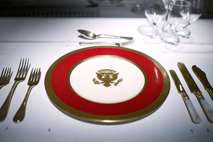 Exposition Pieces of the Lenox porcelain Ronald Reagan State China Service (1982)