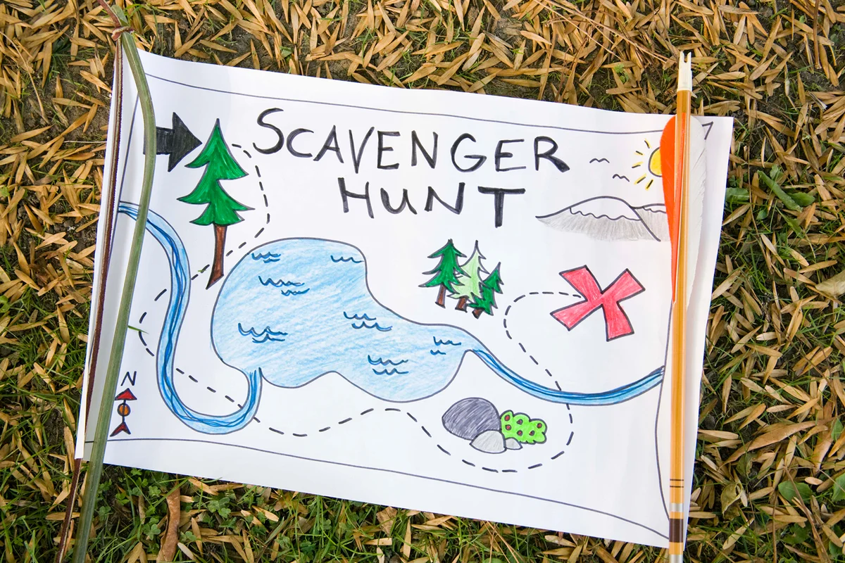 Scavenger hunt map