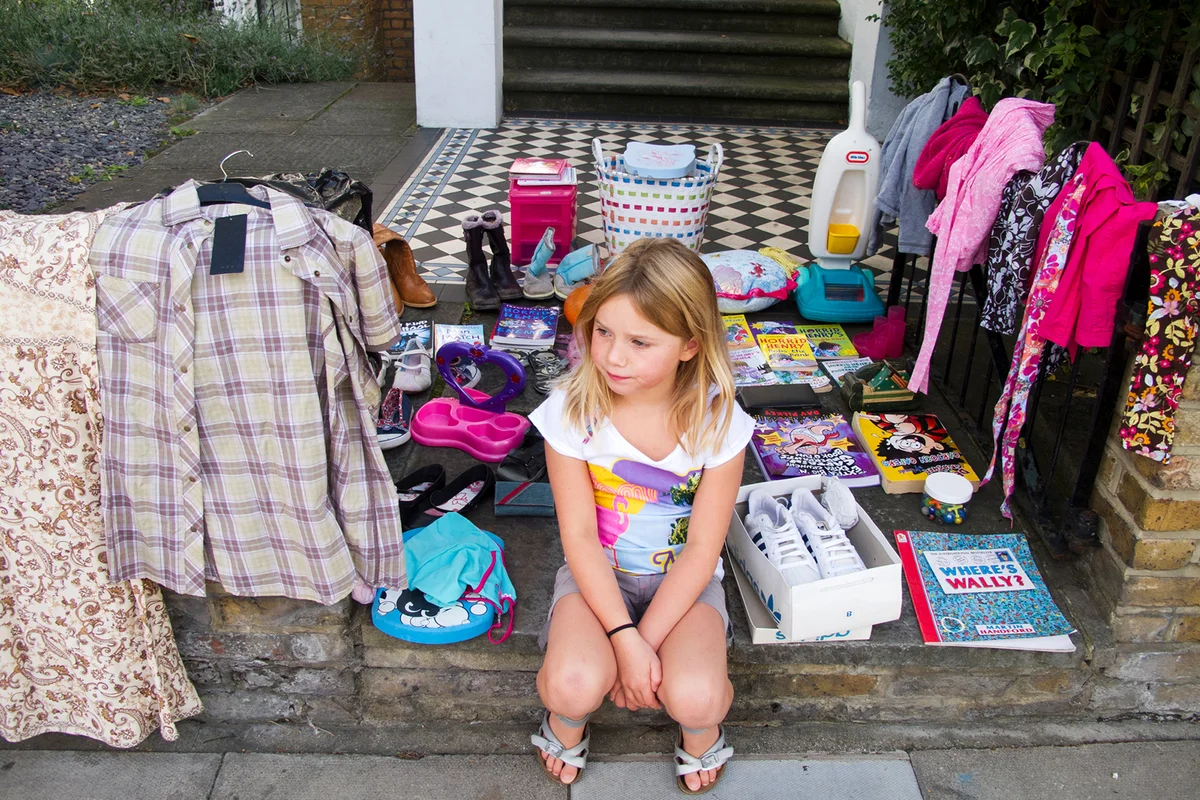 girl garage sale