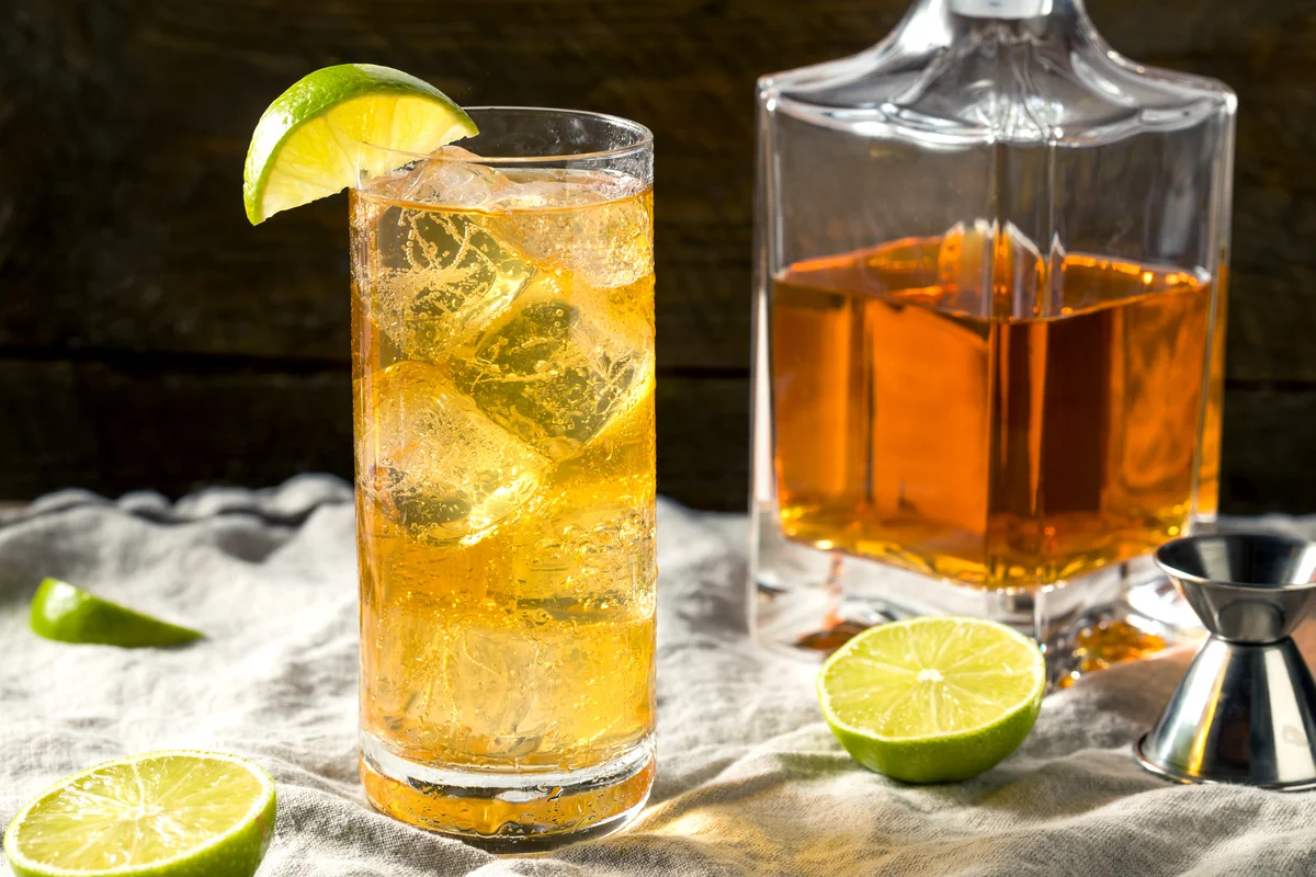 Spiced rum served in tall glass