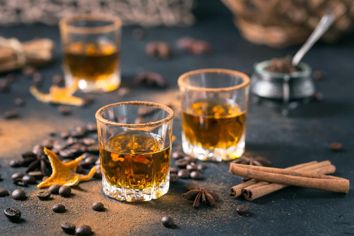 Spiced Rum and coffee