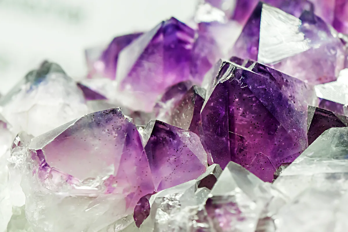 Close-up of an amethyst spike