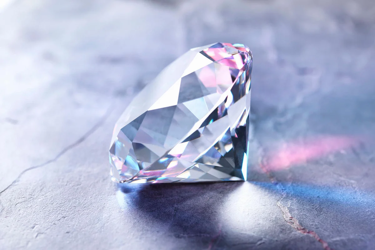 Diamond on piece of granite