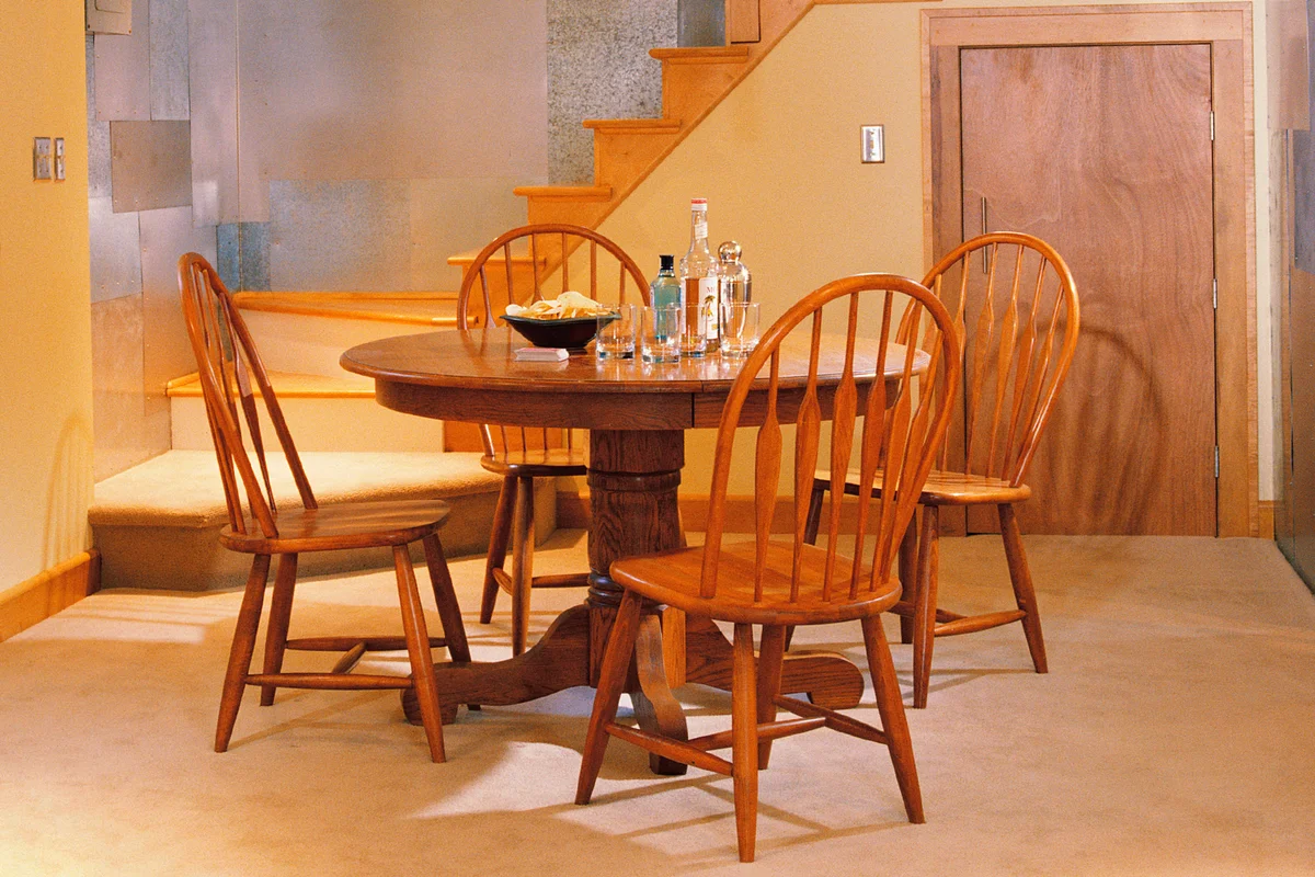 Pedestal table at basement