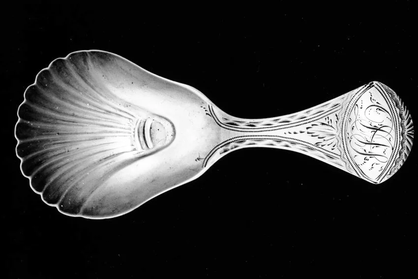 William Ball, American, active 1780–1820, Caddy Spoon