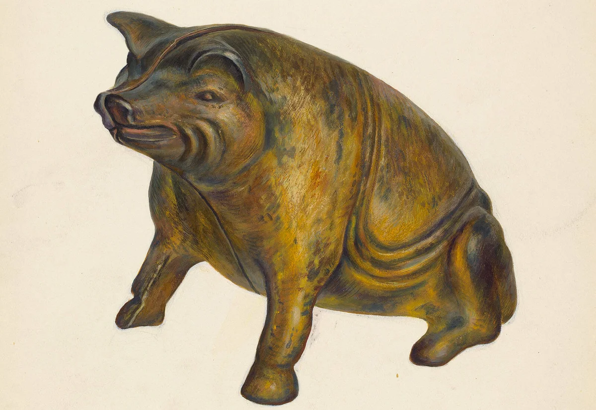 Walter Hochstrasser, Toy bank - Pig, c. 1939