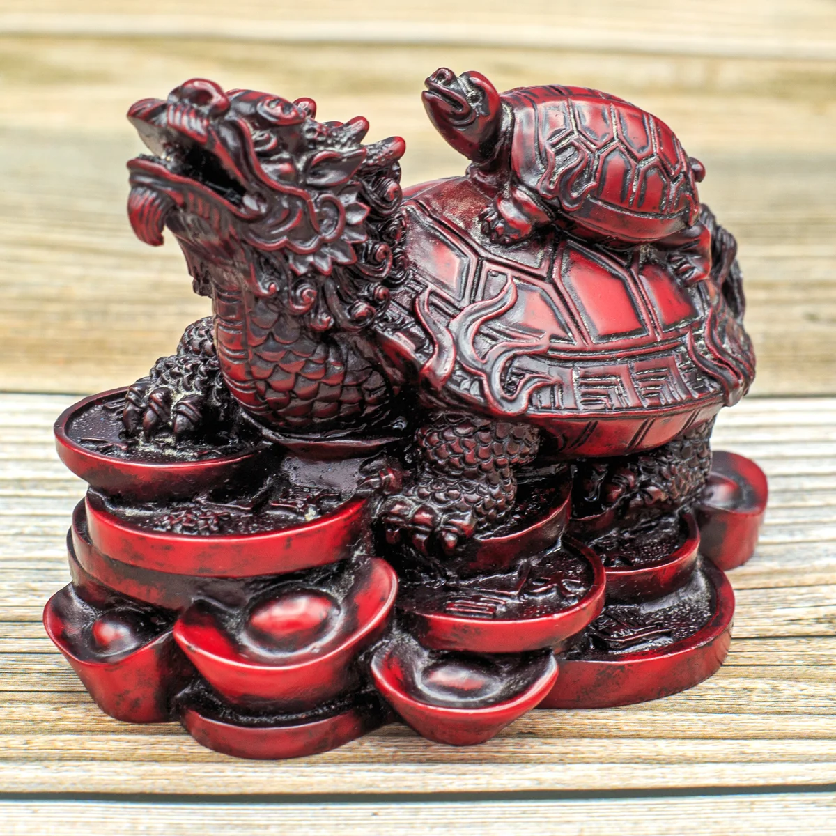 Dragon turtle Buddhist figurine