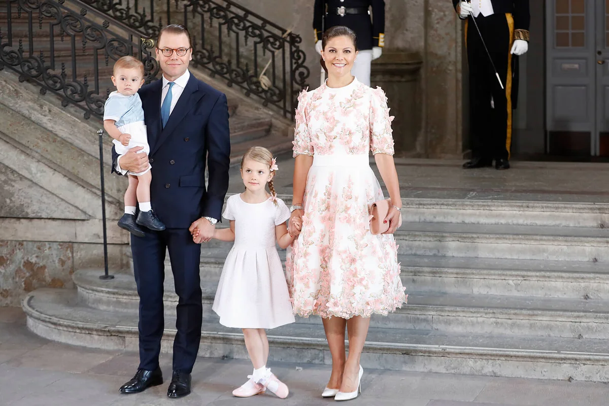 Crown Princess Victoria of Sweden, Prince Oscar of Sweden, Princess Estelle of Sweden and Prince Daniel of Sweden | Getty Editorial Use