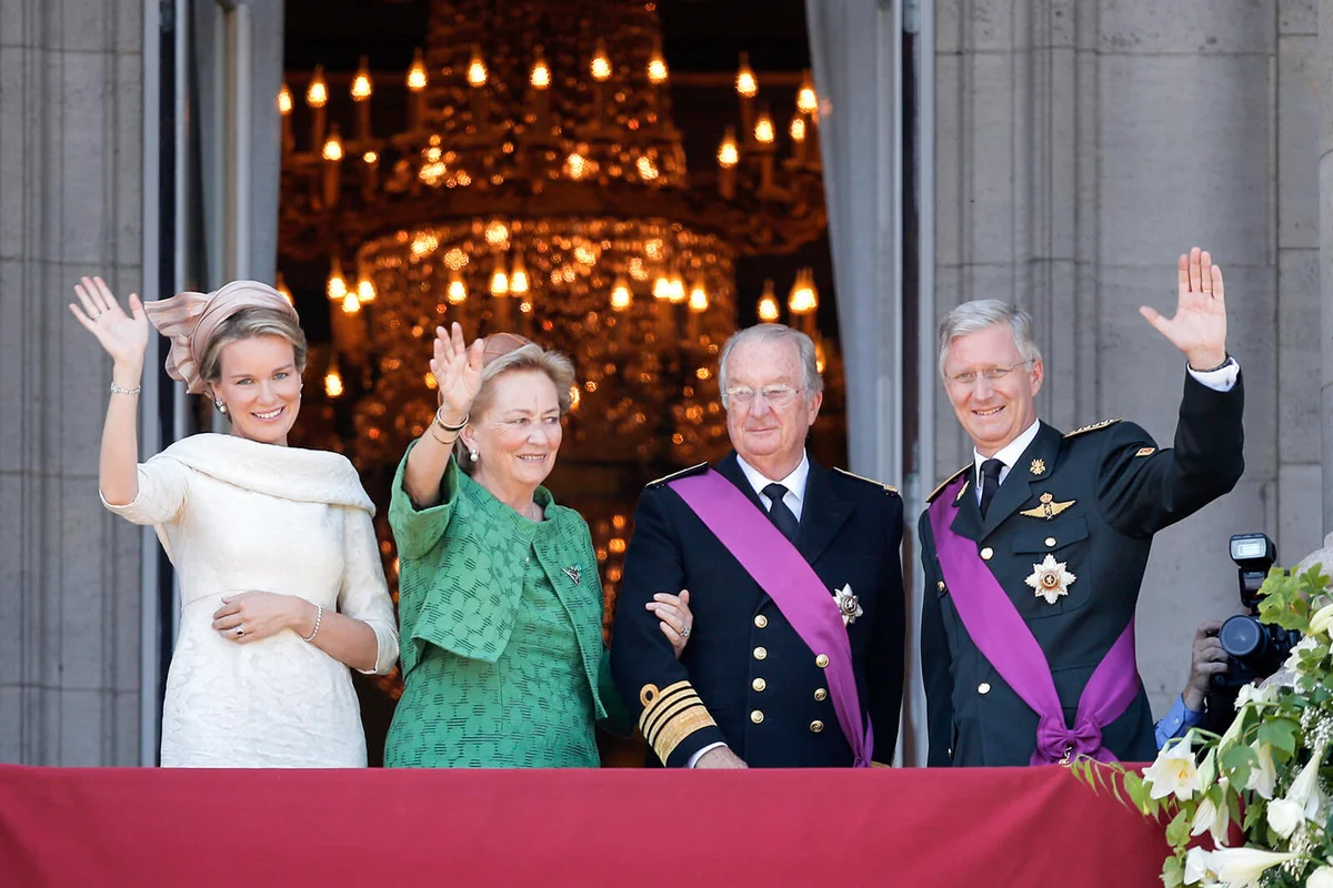 Queen Mathilde of Belgium, Princess Paola of Belgium, King Albert II of Belgium and King Philippe of Belgium | Getty Editorial Use
