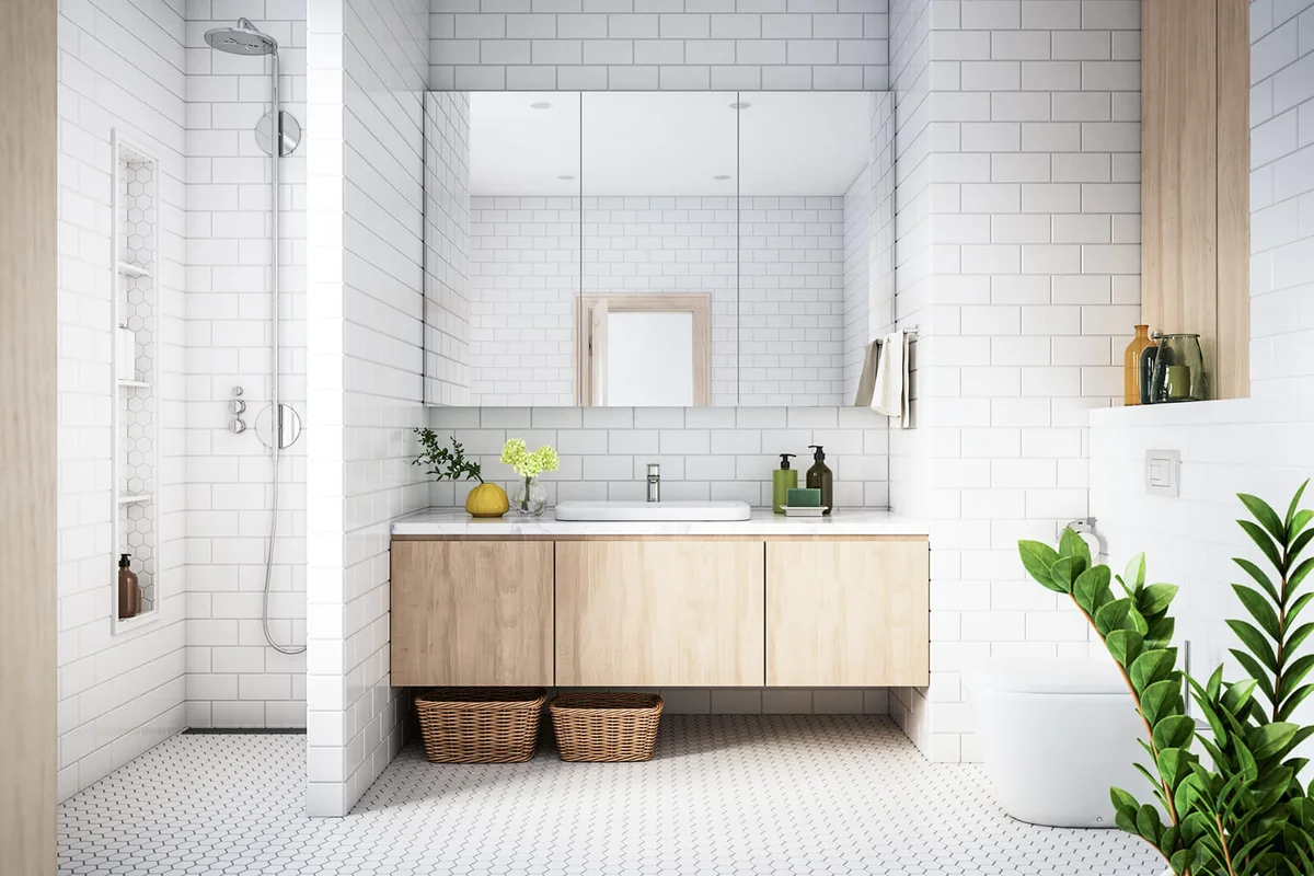 Modern Bathroom Interior stock photo